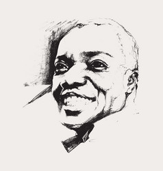 Free Hand Drawing Of Louis Armstrong