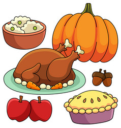 Thanksgiving Feast Cartoon Clipart