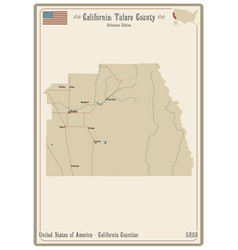 Map Of Tulare County In California