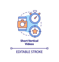 Short Vertical Videos Concept Icon