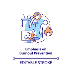 Emphasis On Burnout Prevention Concept Icon