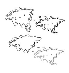 Eurasia Continent With The Contours