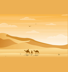 Camel Rider Crossing Vast Desert Hill Arabian