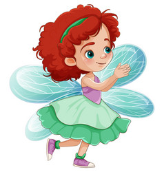 Cute Fairy Cartoon With Wings