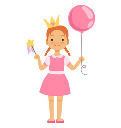 Cute Girl In Princess Costume Magic Character