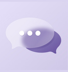 Glass Morphism Purple Bubble Chat Icon