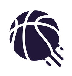 Isolated Monochrome Basketball Ball Icon