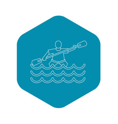 Kayak Slalom Icon Simple Style