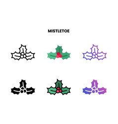 Mistletoe Icon With Different Style