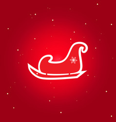 Santa Sleigh Isolated Icon Christmas Design