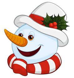 A Happy Snowman With Holiday Decorations