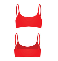 Red Women Top Back And Front View