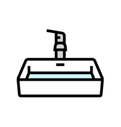 Sink Bathroom Interior Color Icon