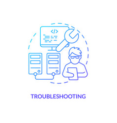 Troubleshooting Blue Gradient Concept Icon