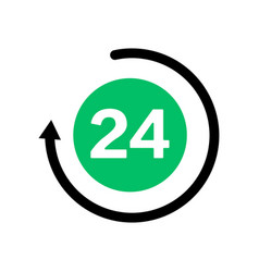 24 Hour Mark And Rotating Arrow