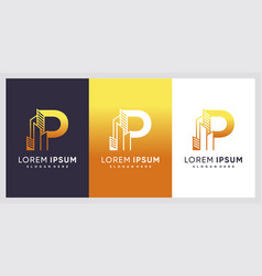 Building And Latter P Logo Design With Creative