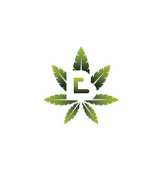 Marijuana B Letter Logo Image