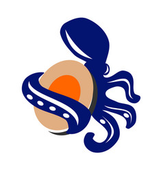 Octopus Sushi Restaurant Logo Icon Brand Identity