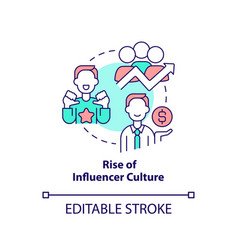 Rise Of Influencer Culture Concept Icon