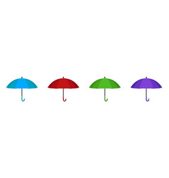 Umbrella Icon Set Editable Flat