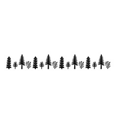 Whimsical Border Of Fir Trees For Woodland