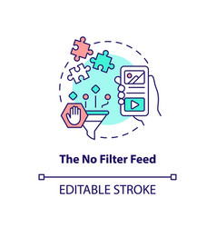 No Filter Feed Concept Icon