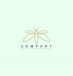 Golden Bee Logo On White Background