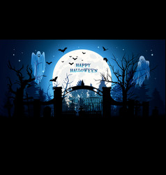 Haunted Graveyard Happy Halloween Background