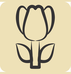 Icon Tulip Related To Turkey Symbol Hand Drawn