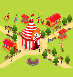 Isometric Carnival Circus Template