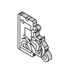 Mobile App Courier Isometric Icon