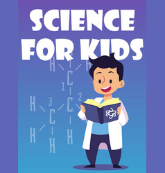 Science For Kids Poster With Child Boy