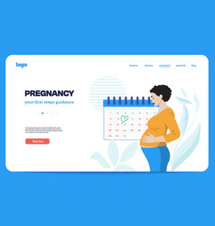 Pregnancy Landing Page Mother And Baby Characters