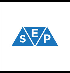 Esp Triangle Shape Logo Design On White