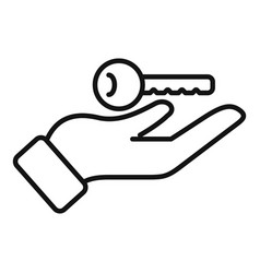 Take House Key Icon Outline Service Agent