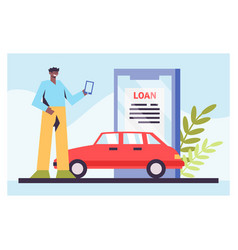 American Male Make Loan And Buying Car Via