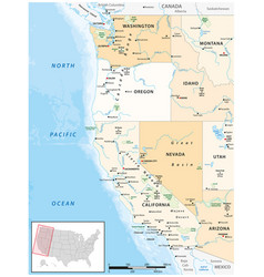 Map Of The Western United States America