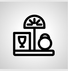 Market Scales Line Icon Simple