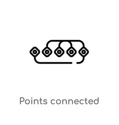 Outline Points Connected Chart Icon Isolated