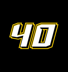 Sport Racing Number 40 Logo Design