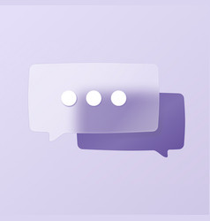 Glass Morphism Bubble Chat Dialog Box Icon