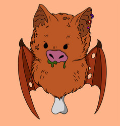 Halloween Zombie Bat With Green Drool