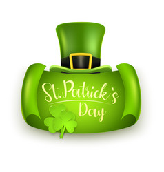 St Patrick Day Poster With Leprechaun S Hat