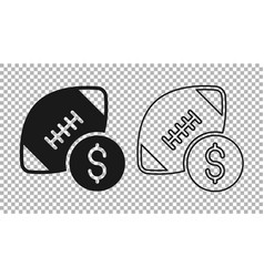 Black American Football Betting Money Icon