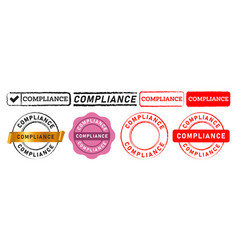 Compliance Rectangle Circle Stamp Seal Badge Label