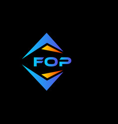 Fop Abstract Technology Logo Design On Black