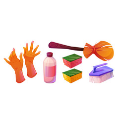 Household Clean Supplies Broom And Brush Icon