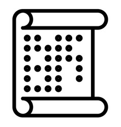 Braille Paper Text Icon Outline Style