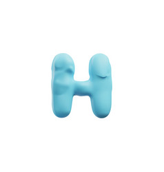 Plasticine Blue Capital Letter H Of English