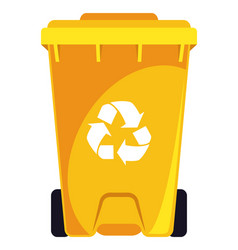 Waste Bin Recycle Yellow